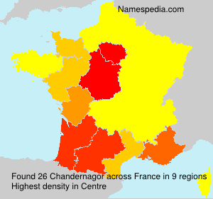 Surname Chandernagor in France Surname Chandernagor in France