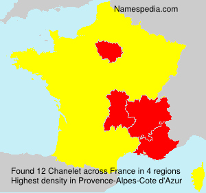 Surname Chanelet in France