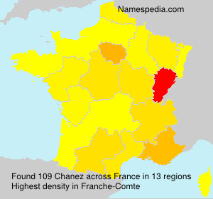Surname Chanez in France Surname Chanez in France