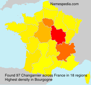 Surname Changarnier in France Surname Changarnier in France
