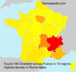 Surname Chantelot in France Surname Chantelot in France
