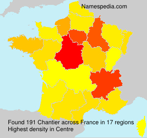 Surname Chantier in France Surname Chantier in France