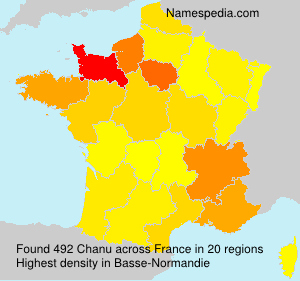 Surname Chanu in France Surname Chanu in France