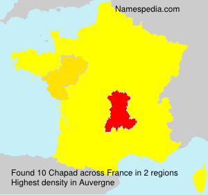 Surname Chapad in France Surname Chapad in France