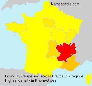 Surname Chapeland in France Surname Chapeland in France
