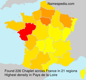 Surname Chaplet in France Surname Chaplet in France
