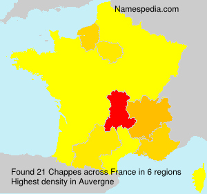 Surname Chappes in France