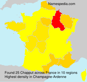 Surname Chapput in France Surname Chapput in France