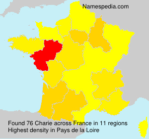 Surname Charie in France Surname Charie in France