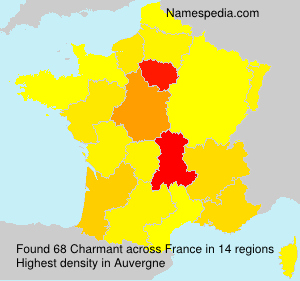Surname Charmant in France Surname Charmant in France