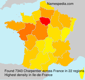 Surname Charpentier in France Surname Charpentier in France