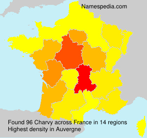 Surname Charvy in France Surname Charvy in France