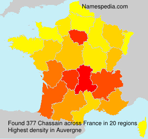 Surname Chassain in France Surname Chassain in France