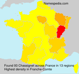Surname Chassignet in France Surname Chassignet in France