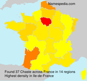 Surname Chaste in France Surname Chaste in France