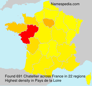 Surname Chatellier in France Surname Chatellier in France