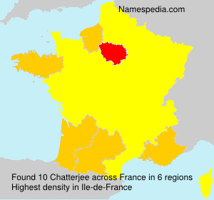 Surname Chatterjee in France Surname Chatterjee in France