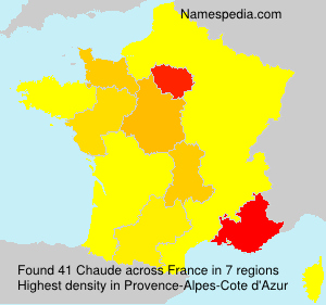Surname Chaude in France Surname Chaude in France