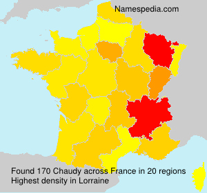 Surname Chaudy in France Surname Chaudy in France