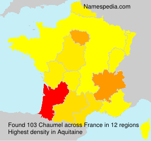 Surname Chaumel in France Surname Chaumel in France