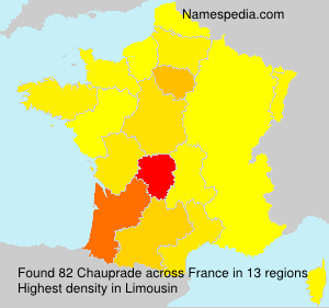 Surname Chauprade in France Surname Chauprade in France
