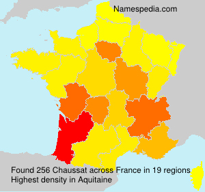 Surname Chaussat in France Surname Chaussat in France