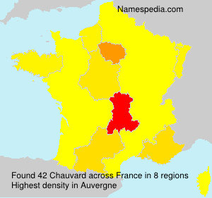 Surname Chauvard in France Surname Chauvard in France