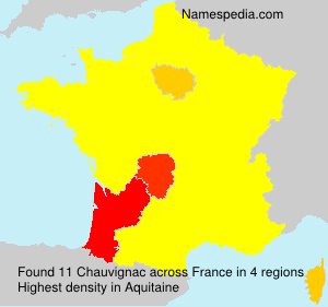 Surname Chauvignac in France Surname Chauvignac in France