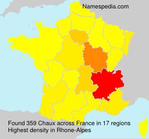 Surname Chaux in France Surname Chaux in France