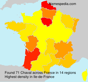 Surname Chaval in France Surname Chaval in France