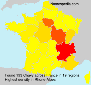 Surname Chavy in France Surname Chavy in France