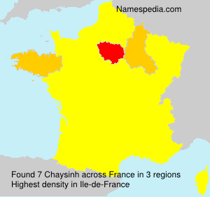 Surname Chaysinh in France Surname Chaysinh in France