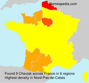 Surname Checiak in France Surname Checiak in France
