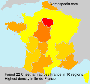 Surname Cheetham in France Surname Cheetham in France