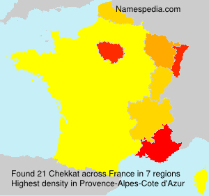 Surname Chekkat in France Surname Chekkat in France