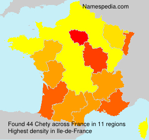 Surname Chety in France Surname Chety in France
