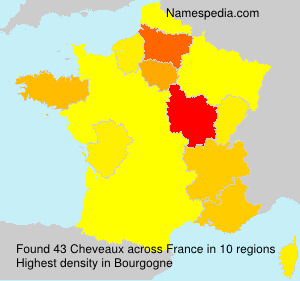 Surname Cheveaux in France Surname Cheveaux in France
