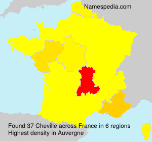 Surname Cheville in France Surname Cheville in France