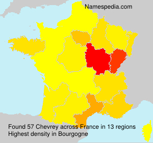 Surname Chevrey in France Surname Chevrey in France