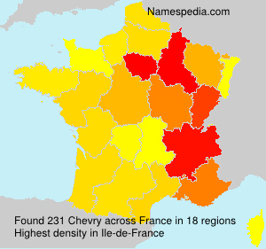 Surname Chevry in France Surname Chevry in France
