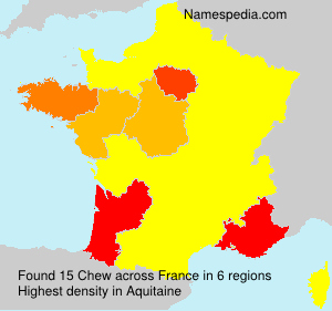 Surname Chew in France Surname Chew in France