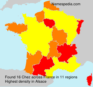 Surname Chez in France Surname Chez in France