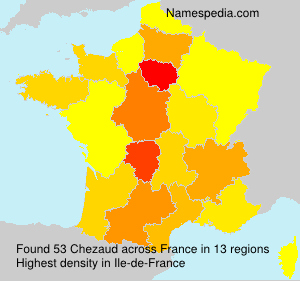 Surname Chezaud in France Surname Chezaud in France