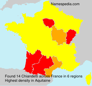 Surname Chiandetti in France Surname Chiandetti in France