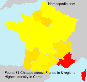 Surname Chiappe in France Surname Chiappe in France