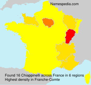 Surname Chiappinelli in France Surname Chiappinelli in France