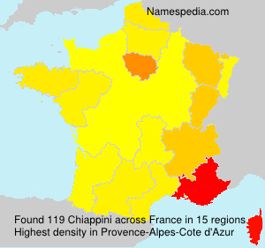Surname Chiappini in France Surname Chiappini in France