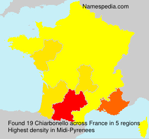 Surname Chiarbonello in France Surname Chiarbonello in France