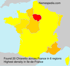 Surname Chiaretto in France Surname Chiaretto in France