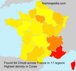 Surname Chiodi in France Surname Chiodi in France